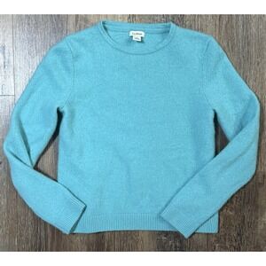 LL Bean 100 Percent Cashmere Sweater Womens Size XS Petite Pullover Crew Neck